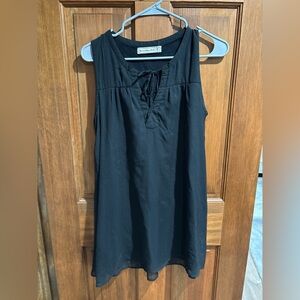 Abercrombie & Fitch Black Tie-Front Mini Dress